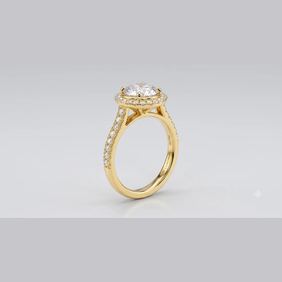 Solitaire Halo Ring